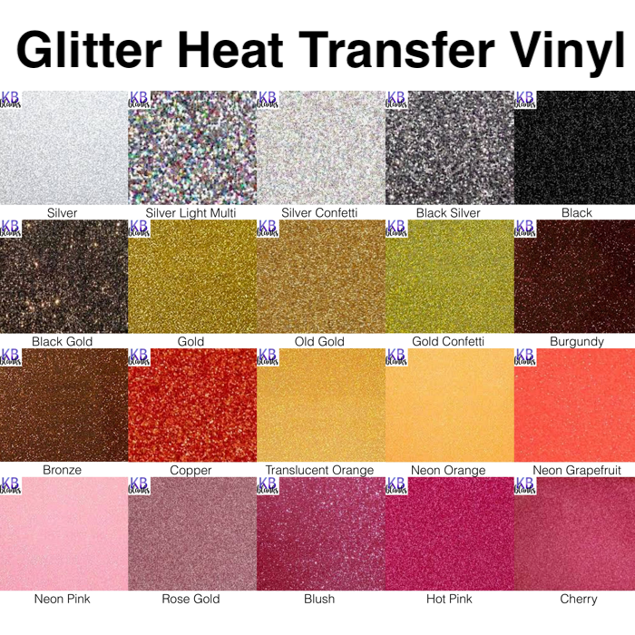 Siser GLITTER Heat Transfer Vinyl Sheet