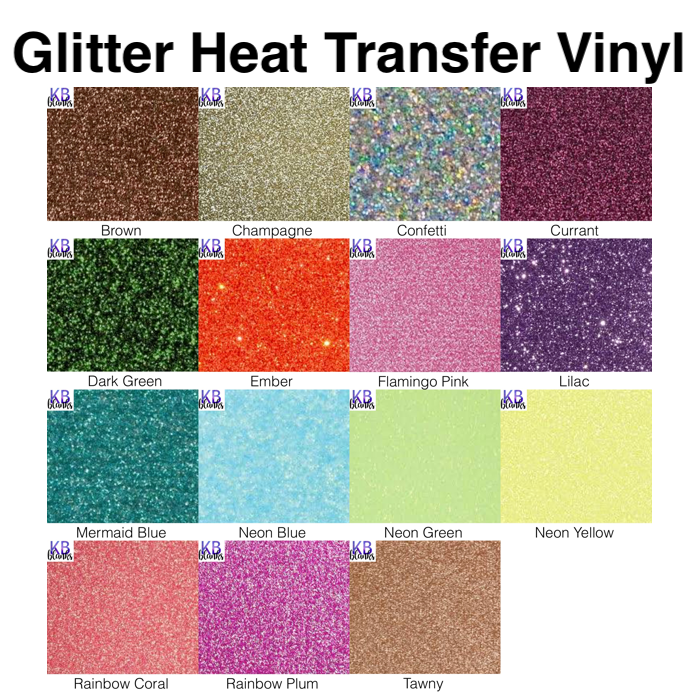 Vinyl : Siser Glitter HTV Sheets