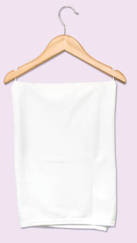 Baby Sublimation White Receiving Blanket